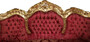 Casa Padrino Barock 3er Sofa Lord Bordeaux Barock Muster / Gold - M�bel Lounge Couch