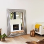 Casa Padrino Luxus Wandspiegel Silber 118 x H. 158 cm - Wohnzimmer Accessoires