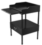 Casa Padrino Luxus Wohnzimmer Beistelltisch Schwarz / Silber 48 x 42 x H. 73 cm - Wohnzimmerm�bel