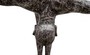 Casa Padrino Kunstspringer Skulptur Silber / Schwarz 157 x 54 x H. 135 cm - Luxus Deko Turmspringer Figur