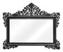 Casa Padrino Barock Wandspiegel Schwarz 190 x H. 155 cm - Wohnzimmer Spiegel im Barockstil