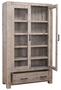 Casa Padrino Landhausstil Schrank Naturfarben 104 x 40 x H. 180 cm - Wohnzimmerschrank im Landhausstil 