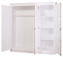 Casa Padrino Landhausstil Kleiderschrank 194 x 59 x H. 200 cm - Schlafzimmerm�bel im Landhausstil 