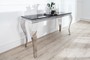 Casa Padrino Designer  Konsole B144cm x H75cm x T54cm  Schwarz / Silber  - Luxus Konsolentisch