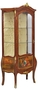 Casa Padrino Barock Vitrine Model Mahagoni Braun / Gold H 190 cm, B 85 cm - Vitrinenschrank - Wohnzimmerschrank