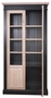 Casa Padrino Landhausstil Wohnzimmerschrank Schwarz / Naturfarben 109 x 40 x H. 210 cm - Wohnzimmerm�bel im Landhausstil