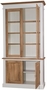 Casa Padrino Landhausstil Wohnzimmerschrank Wei� / Naturfarben 119 x 48 x H. 228 cm - Landhausstil Wohnzimmerm�bel 