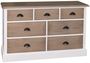 Casa Padrino Landhausstil Sideboard Wei� / Naturfarben 122 x 38 x H. 75 cm - M�bel im Landhausstil  