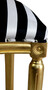 Pomp��s by Casa Padrino Luxus Barock Esszimmer Stuhl Schwarz / Wei� Streifen / Gold - Pink Lips - Pomp��ser Barock Stuhl designed by Harald Gl��ckler