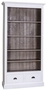 Casa Padrino Landhausstil B�cherschrank Wei� / Braun 109 x 39 x H. 210 cm - Wohnzimmerm�bel im Landhausstil 