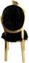 Pomp��s by Casa Padrino Luxus Barock Esszimmer Stuhl Kunstfell Schwarz / Gold Krone mit Glitzersteinen - Pomp��ser Barock Stuhl designed by Harald Gl��ckler