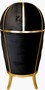 Pomp��s by Casa Padrino Luxus Ballon Barock Sessel Bordeaux / Schwarz / Gold mit glitzernder Krone - Pomp��ser Barock Sessel designed by Harald Gl��ckler
