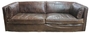 Casa Padrino Echtleder Wohnzimmer Sofa Vintage Dunkelbraun 225 x 99 x H. 73 cm - Luxus M�bel 