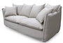 Casa Padrino Luxus Wohnzimmer Sofa Grau 215 x 100 x H. 102 cm - Luxus Qualit�t