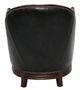 Casa Padrino Luxus Sessel Schwarz / Dunkelbraun 65 x 74 x H. 74 cm - Echtleder Wohnzimmerm�bel