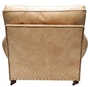 Casa Padrino Luxus Echtleder Sessel Vintage Beige 106 x 105 x H. 93 cm - Art Deco M�bel
