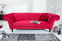 Casa Padrino Chesterfield Sofa in Rot 225 x 90 x H. 79 cm - Designer Chesterfield Sofa
