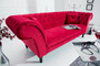 Casa Padrino Chesterfield Sofa in Rot 225 x 90 x H. 79 cm - Designer Chesterfield Sofa