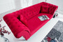 Casa Padrino Chesterfield Sofa in Rot 225 x 90 x H. 79 cm - Designer Chesterfield Sofa