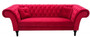 Casa Padrino Chesterfield Sofa in Rot 225 x 90 x H. 79 cm - Designer Chesterfield Sofa