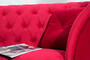 Casa Padrino Chesterfield Sofa in Rot 225 x 90 x H. 79 cm - Designer Chesterfield Sofa