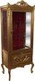 Casa Padrino Barock Vitrine Gold / Bordeaux - Vitrinenschrank - Wohnzimmerschrank Glasvitrine - Antik Look
