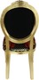 Pomp��s by Casa Padrino Luxus Barock Esszimmer Stuhl Rosen Schwarz / Rot / Gold - Rosen - Pomp��ser Barock Stuhl designed by Harald Gl��ckler