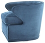 Casa Padrino Wohnzimmer Sessel / Drehsessel Blau 75 x 80 x H. 73 cm - Luxus Wohnzimmerm�bel