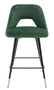 Casa Padrino Luxus Barstuhl Gr�n / Schwarz 50 x 50 x H. 90 cm - Luxus Barhocker mit R�ckenlehne