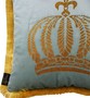 Harald Gl��ckler Luxus Deko Kissen Pomp��s by Casa Padrino Hellt�rkis / Gold Krone mit Strass Steinen - Gl��ckler Kissen 