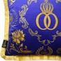 Harald Gl��ckler Luxus Kissen Pomp��s by Casa Padrino Blau / Gold Krone Deluxe mit Strass Steinen - Gl��ckler Barock Kissen