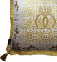 Harald Gl��ckler Luxus Deko Barock Kissen Pomp��s by Casa Padrino Creme / Gold Krone Deluxe mit Strass Steinen und Troddeln - Gl��ckler Kissen