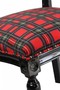 Casa Padrino Barock Luxus Esszimmer Stuhl ohne Armlehnen Schottland Karo / Schwarz Woman - Designer Stuhl - Limited Edition