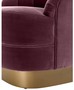 Casa Padrino Luxus Sessel Lila / Mattgold 77 x 80 x H. 78 cm - Hotel M�bel