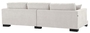 Casa Padrino Luxus Wohnzimmer Sofa Sandfarben / Schwarz 284 x 110 x H. 85 cm - Luxus Kollektion