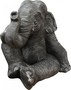 Casa Padrino Luxus Skulptur Elefant Dunkelgrau 55 x 53 x H. 53 cm - Limited Edition