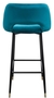 Casa Padrino Luxus Barstuhl T�rkis / Schwarz 55 x 58 x H. 97 cm - Luxus Barm�bel