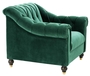Casa Padrino Luxus Chesterfield Sessel Gr�n 99 x 90 x H. 81,5 cm - Limited Edition