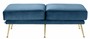 Casa Padrino Luxus Sitzbank Blau / Messingfarben 125 x 58 x H. 45 cm - Designerm�bel
