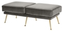 Casa Padrino Luxus Sitzbank Grau / Messingfarben 125 x 58 x H. 45 cm - Designerm�bel