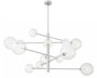 Casa Padrino Luxus Halogen Kronleuchter Silber  130 x H. 67 cm - Luxus Qualit�t