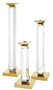 Casa Padrino Luxus Kerzenhalter 3er Set Gold - Luxus Kristallglas Accessoires