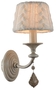 Casa Padrino Barock Kristall Wandleuchte / Wandlampe Beige 15 x 23 x H. 33 cm - Barockstil M�bel