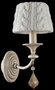Casa Padrino Barock Kristall Wandleuchte / Wandlampe Beige 15 x 23 x H. 33 cm - Barockstil M�bel