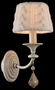 Casa Padrino Barock Kristall Wandleuchte / Wandlampe Beige 15 x 23 x H. 33 cm - Barockstil M�bel