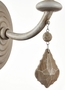 Casa Padrino Barock Kristall Wandleuchte / Wandlampe Beige 15 x 23 x H. 33 cm - Barockstil M�bel