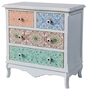 Casa Padrino Landhausstil Shabby Chic Kommode Antik Wei� / Mehrfarbig 70 x 38 x H. 71 cm - Landhausstil Kollektion