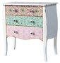 Casa Padrino Landhausstil Kommode Antik Wei� / Mehrfarbig 75 x 38 x H. 76 cm - Shabby Chic M�bel