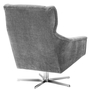 Casa Padrino Drehsessel Grau / Silber 76 x 98 x H. 94,5 cm - Luxus M�bel