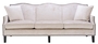Casa Padrino Luxus Wohnzimmer Sofa Creme / Schwarz 220 x 98 x H. 90 cm - Limited Edition